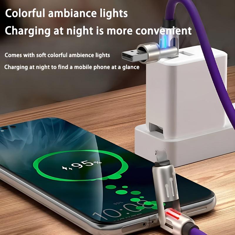 4-in-1 USB C Cable, Multi-functional 240W Fast Charge Data Cable, Phone Accessories Suitable for iPhone 15 14 Phone iPad Pro, Cellphone Charging Accessories