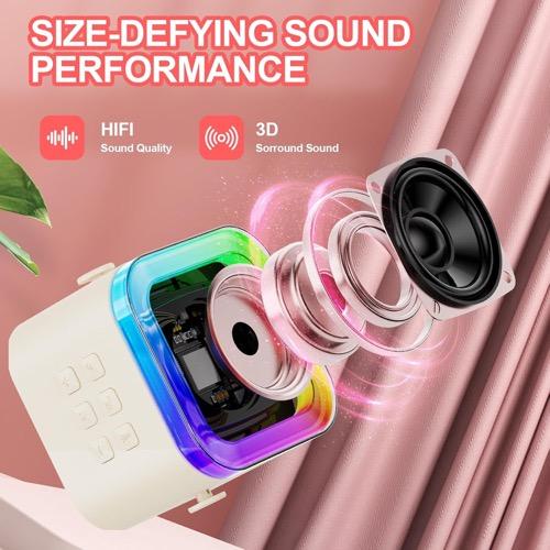 [BLACK FRIDAY] 2 Wireless Microphones with Mini Karaoke Machine for Kids Adults,Portable Bluetooth Speaker, 2 Wireless Microphones with Fun Voice Changing Function-Toys for 5 6 7 8 9 10 Year Old Girl Boys Birthday Gifts Ideas