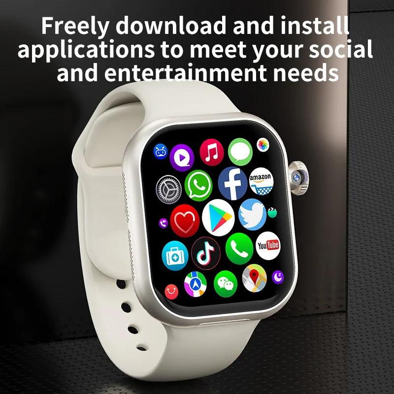 S10 Plus Smartwatch 4G Android 256GB Storage 4G 5G LTE Sim Card GPS WIFI 2.29 inch 490*580 Amoled NEW Smart Watch Rotary Camera