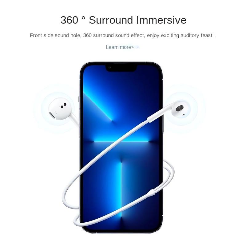 Earphones for iPhone, Wired Earbuds in-Ear Headphone Lightning Connector Compatible with iPhone 14 13 12 11 Pro Max XR 8 7