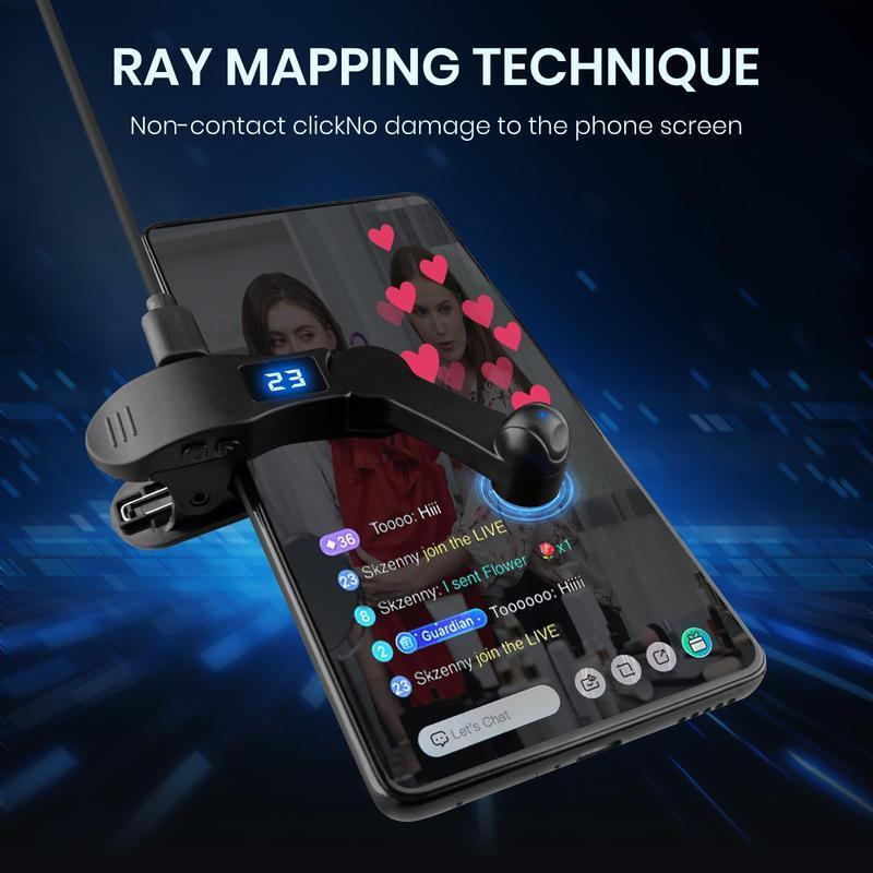 2024 New Auto Clicker for Smart Phone,Phone Screen Tapper forPhone Apps Video live Streaming Gadget FastClickSimulationFingerContinuous Click for Live Broadcasts Likes  ,Games,Shopping,Reward Tasks,Live Streaming Accessories