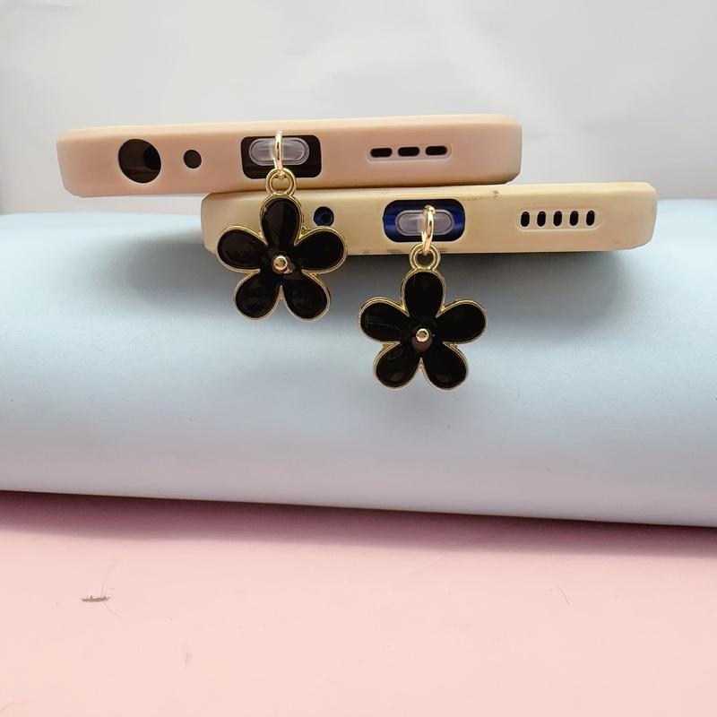 Flower Design Phone Dust Plug, 1 Count Cute Phone Charm, Fashionable Phone Accessories for Women & Girls, Mobile Phone Parts