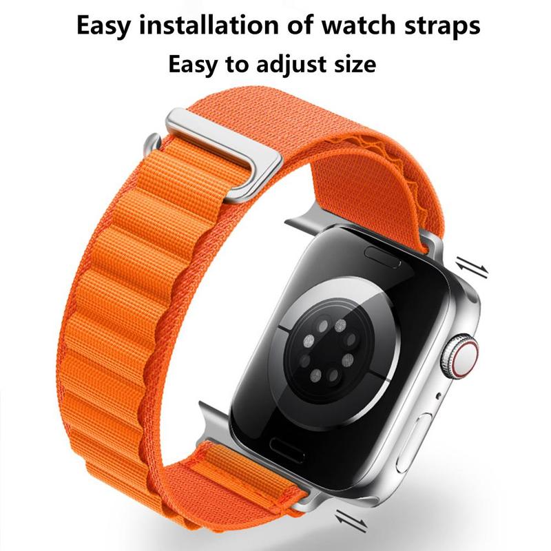 Nylon Watch Band (Band Only), 1 Count Adjustable Watch Band with C-hook, Wearable Accessories Compatible with Apple Watch Ultra 2 Ultra Band for Women & Men