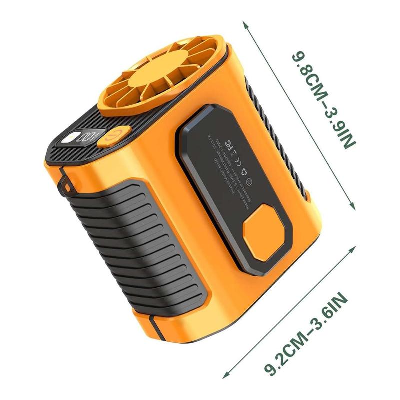 10000mAh Portable Power Bank , 1 Count 3 in 1 Outdoor Fan with Torch, 3 Wind Speeds Cooling Fan with LED Light, Rechargeable Camping Fan, Suitable for Outdoor Work, Farm, Hiking, Camping, Gardening and Travel