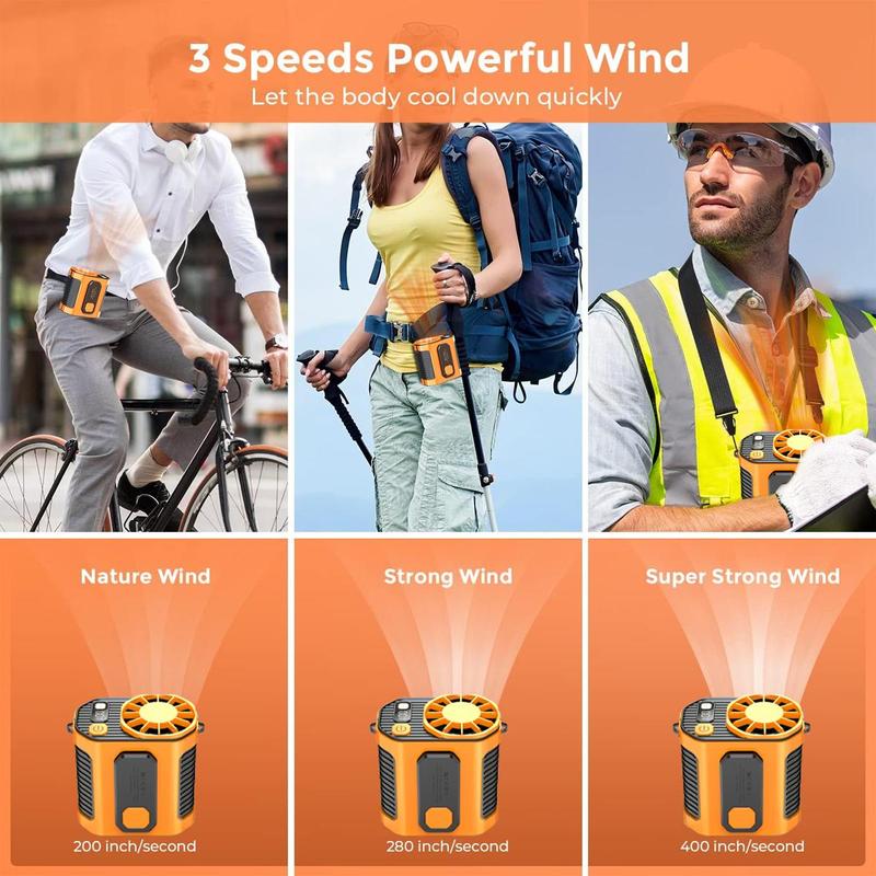 10000mAh Portable Power Bank , 1 Count 3 in 1 Outdoor Fan with Torch, 3 Wind Speeds Cooling Fan with LED Light, Rechargeable Camping Fan, Suitable for Outdoor Work, Farm, Hiking, Camping, Gardening and Travel