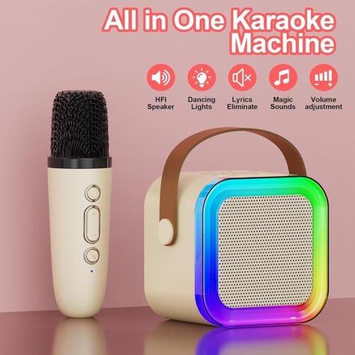 [BLACK FRIDAY] 2 Wireless Microphones with Mini Karaoke Machine for Kids Adults,Portable Bluetooth Speaker, 2 Wireless Microphones with Fun Voice Changing Function-Toys for 5 6 7 8 9 10 Year Old Girl Boys Birthday Gifts Ideas