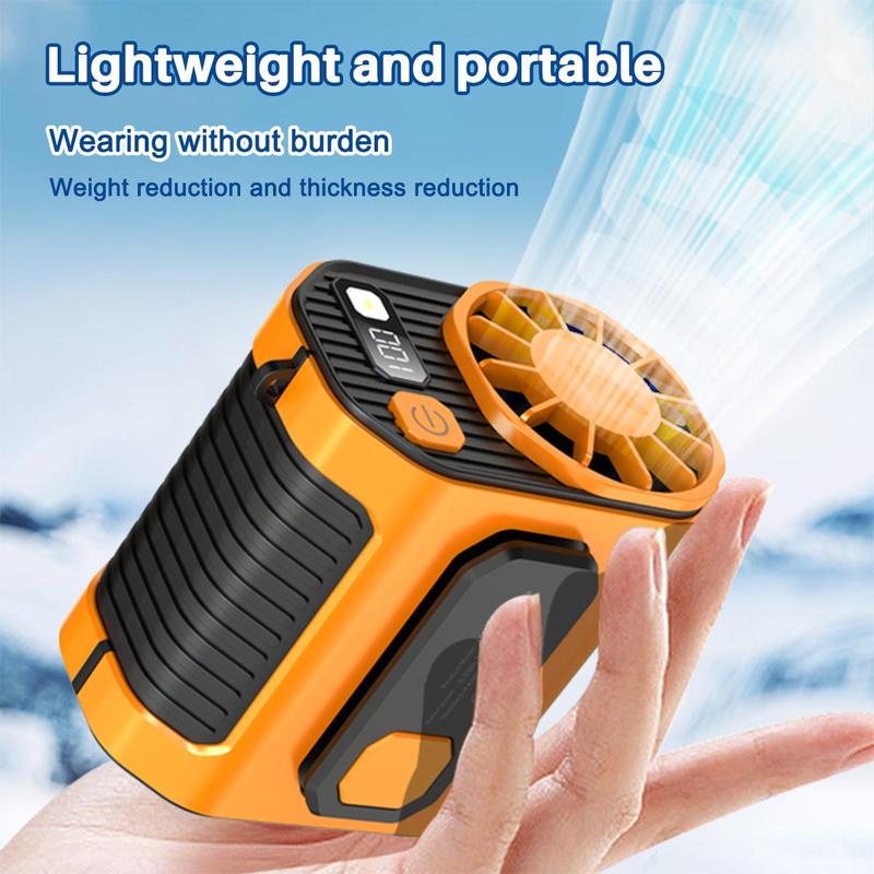 10000mAh Portable Power Bank , 1 Count 3 in 1 Outdoor Fan with Torch, 3 Wind Speeds Cooling Fan with LED Light, Rechargeable Camping Fan, Suitable for Outdoor Work, Farm, Hiking, Camping, Gardening and Travel