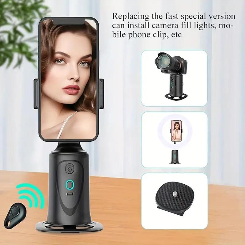 360 Degree Automatic Rotating Selfie Gimbal Phone Holder, No APP Required Selfie Phone Gimbal, Selfie Accessories for Live Streaming, Vlogging, Photography