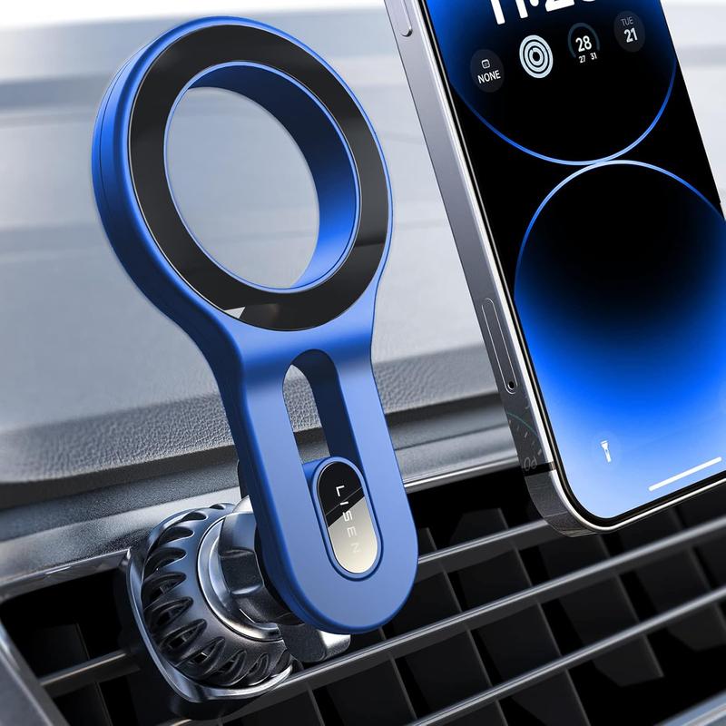 for iPhone 16 MagSafe Car Mount, [Quick Install] Ultra Magnetic Long Arm Mag Safe Car Phone Holder Vent, Car Accessories Fit for iPhone 16 Pro Max 15 14 13 12 Plus Mini Men Women, Blue