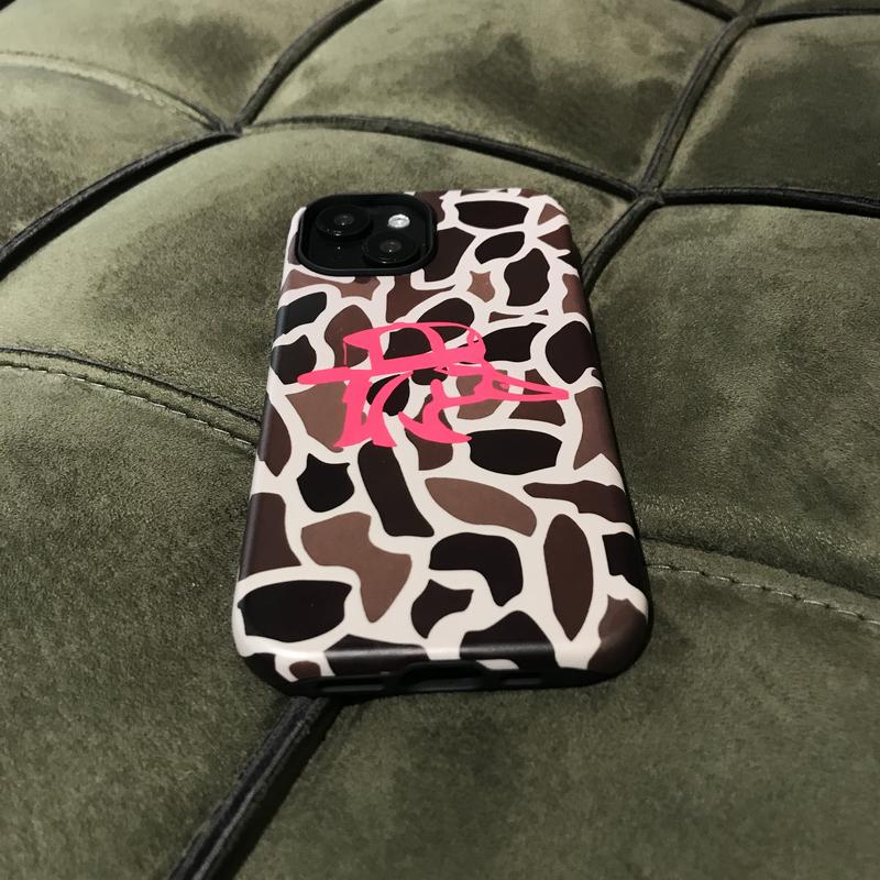 Old School Camo hot Redneck Duck, Hot Pink Tough Phone Case, girly phone case, Smartphone, Durable Gifts for Her, Hunting Gift, Camo Phone Case for iPhone 16, 15, 14, 13, 12, 11,  XR Mini, Pro Max, Plus Accessories Protection