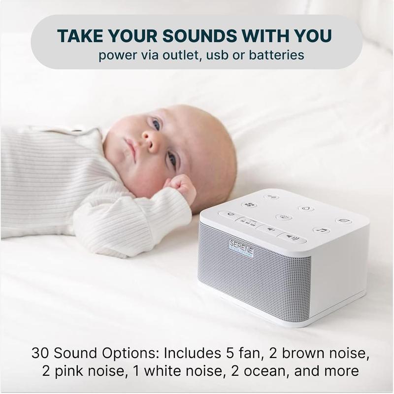 30 Sound White Noise Machine - Rain Sound Machine for Sleeping Adults,  - Rain Noise Machine for Sleeping Adults - Sleep Machine - Brown, Rain, Ocean, Pink Noise Machine