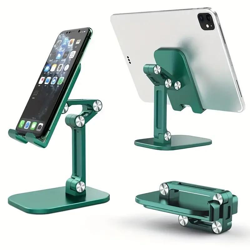 Folding Desktop Phone Holder, Adjustable Smartphone Tablet Stand Mount, Universal Phone & Tablet Holder Stand For Live Streaming & Watching TV, Cellphone Accessories