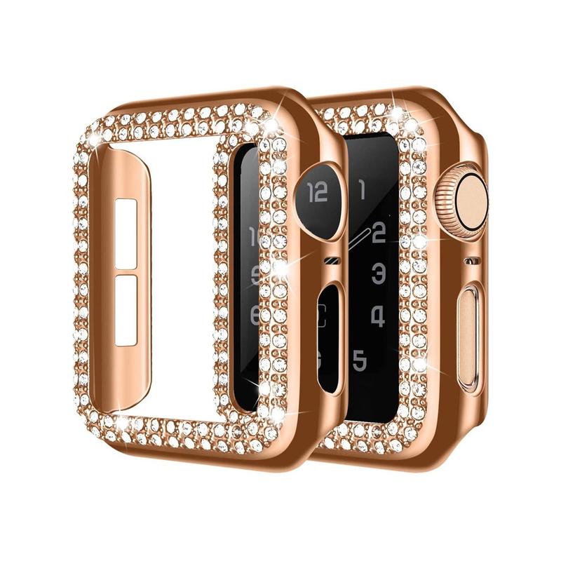 Artificial Rhinestone Decor Watch Case (Only Case), Anti-scratch Watch Protective Cover, Smart Watch Protector Compatible with Apple Watch Ultra 9 8 7 5 4 3 2 1 SE