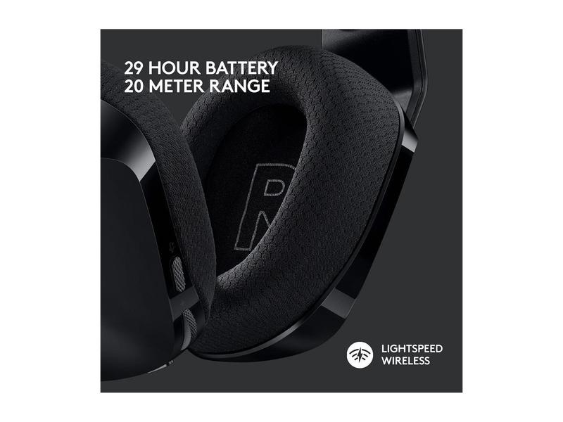 Logitech G733 Lightspeed Wireless Gaming Headset with Suspension Headband, Lightsync RGB, Blue VO!CE mic technology and PRO-G audio drivers - Black Headphone Earphones Memory Electronic