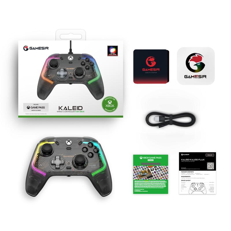 GameSir Kaleid Wired RGB Controller for Xbox Series X|S, Xbox One, Windows 10 11 & Steam Ultimate Anti-Drift Gamepad with Precision Hall Effect Sticks