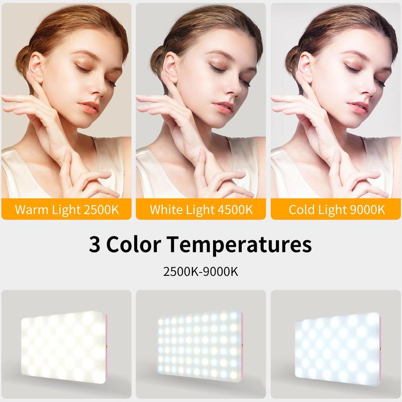 Portable Selfie Light with Clip, 1 Count USB Rechargeable High Power 60 LEDS Phone Fill Light with 3 Light Modes, Suitable for Cellphone, Camera, Laptop