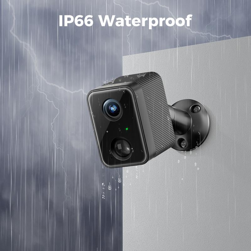 ARPHA K03 Security Camera Wireless Battery Camera Monitor Outdoor with HomeBase, 1080P WiFi Connection IP65 Waterproof 160 Days Battery Life outdoor surveillance 2-way talk room office