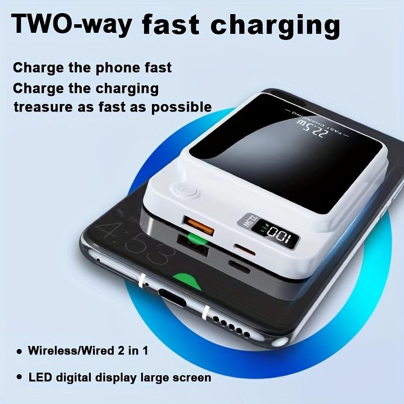 5000-10000 mAh Uitra-Thin Mini Wireless Magnetic Power Bank- FastCharging Charger- Portable Smartphone Mobile Power- Multi-color Available power bank Compact Chargeable christmas 2024 ornament christmas 2024 ornaments magnetic  phone