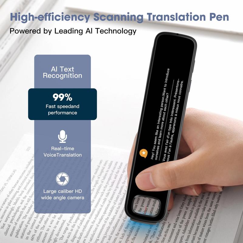 Translation Pen, 3.76Inch HD Screen Translation Pen (12-language Translate without Internet & 143-language Translate with Internet), Learning Device, Christmas Gift, Digital Products, Christmas 2024