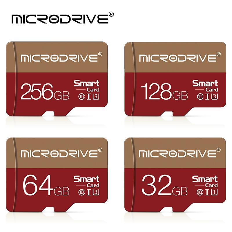 MICRODRIVE 32GB 64GB 128GB 256GB Micro SD Card, Class 10 U3 Memory Card with SD Adapter, Camera Accessories for Smartphone, Camera, Laptop, PC