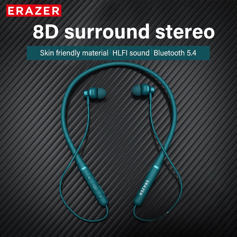 ERAZER XE05 Neckband Sport Headset Bluetooth Bass Stereo Mic IPX5 Waterproof Headphone