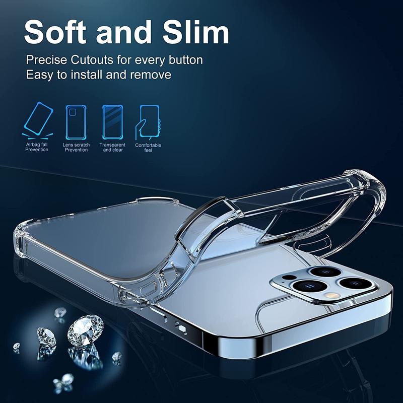 Clear Case Shockproof Protective Phone Cases for iPhone 15 14 13 12 11 Pro Max Mini XS XR X 8 7 6