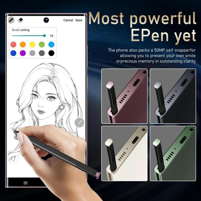 QEK S24 Ultra Phone 7.3 HD Screen Smartphone Original 16GB+1TB 4G Dual SIM Celulares Android Unlock 8000mAh S24 Ultra 5G Smartphone with NFC Built in Pen True 4G 5G 13 megapixel True Perforation Student Home Phone Work Phone