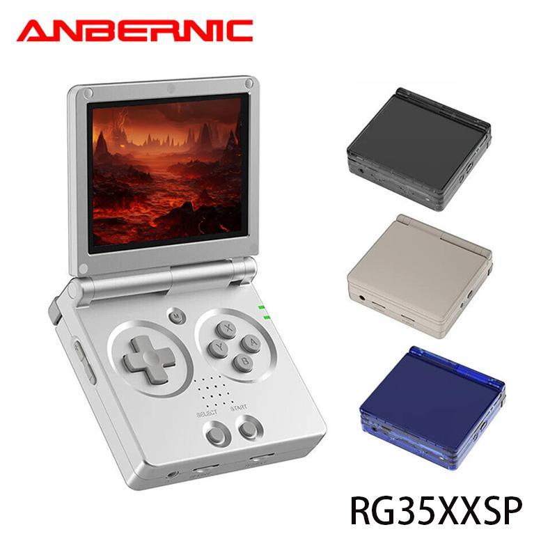 ANBERNIC 3.5 Inch IPS Screen Handheld Game Console, Flip Handheld Game Console, Bluetooth-compatible 4.2 Retro Consoles, Handheld Game Device, Idea Gifts for Friend