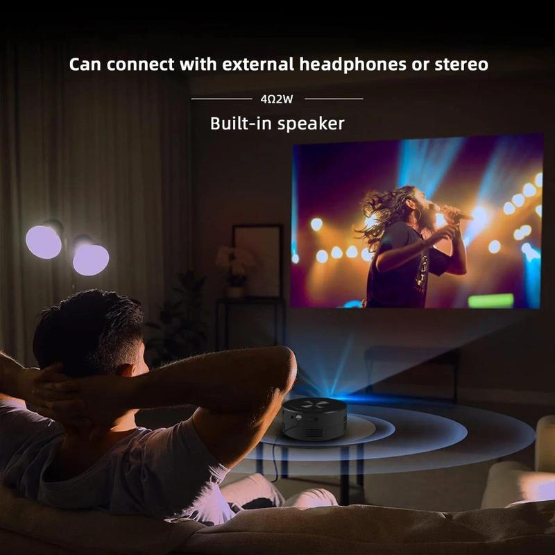 Portable mini projector HD home theater LCD children's mobile phone on the same screen