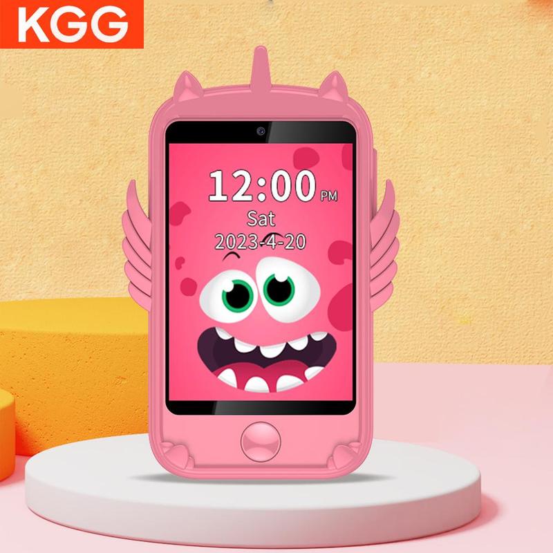 KGG 2G SOS Call Electronic Learning Device, 17 Games Dual Cameras Taking Photo Video Record Music Player, Smart Phone with Calculator Audio Book Call