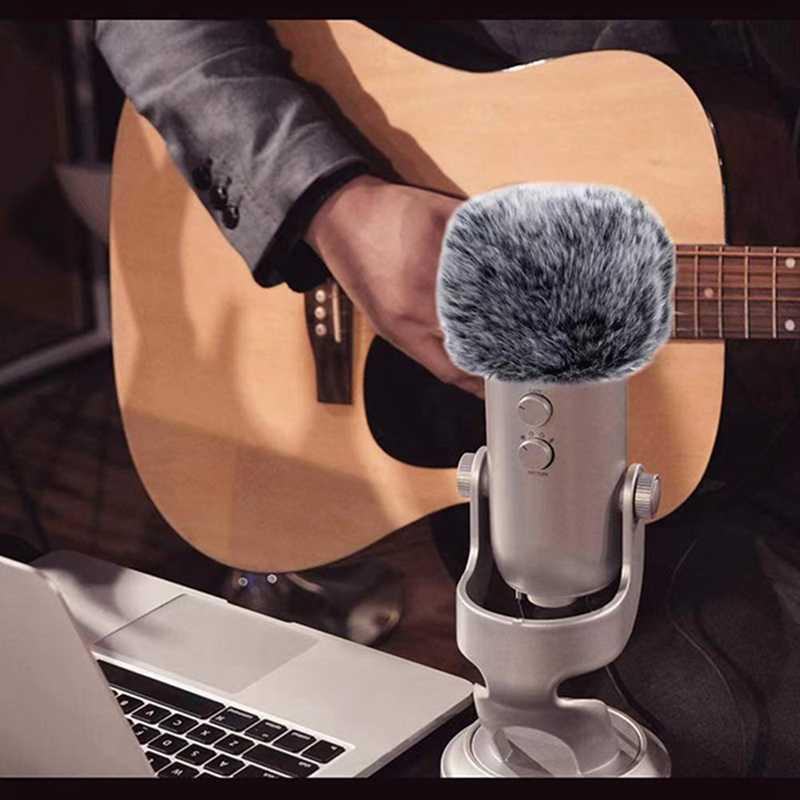 Microphone Windshield, Professional Plush Microphone Windproof Cover, Microphone Pop Filter Compatible with Condenser Microphone