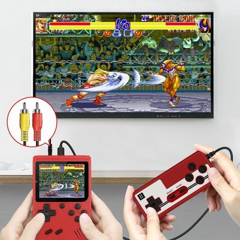 Rechargeable Portable Handheld Game Console with TV Connection for Single and Two Players Protection