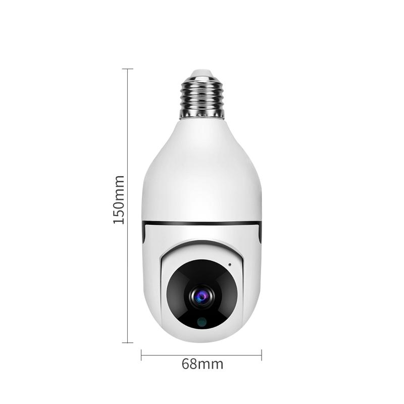 Light bulb camera,Bulb Security Camera 5 2.4Ghz- Indoor Outdoor Full Color Day Night Camera, Motion Detection, Sound & Light Alarm, Two-Way Audio, Home Yard Store,WiFi, Two-Way Audio, Easy Install Wireless Card Device Micro