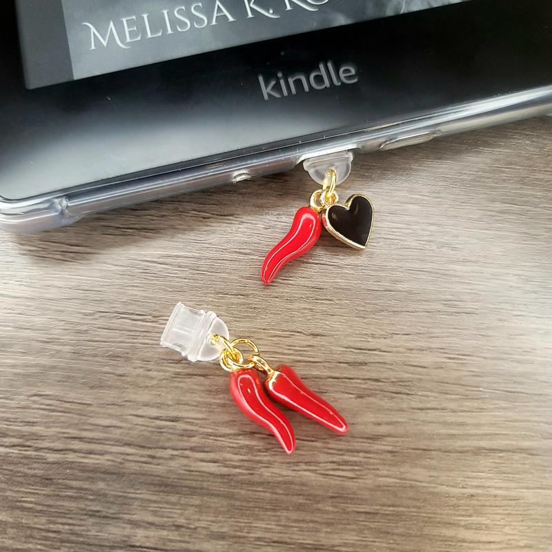 Spicy Kindle, E-reader, Phone Dust Plug Charms - USB-C compatible