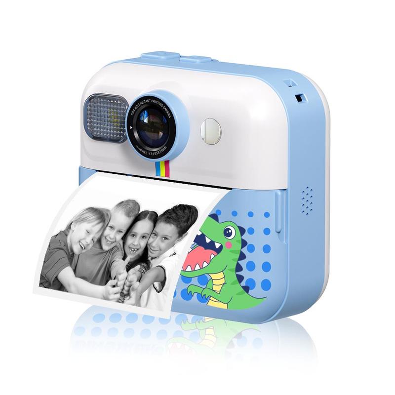 Instant Print Camera, 2.4 Inch Screen Digital Camera with Paper Set & 32G Memory Card, Selfie Video Camera, Gift for Boys & Girls