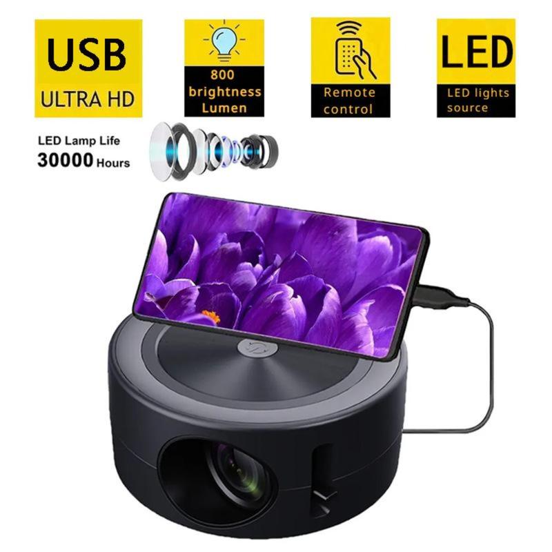 Portable mini projector HD home theater LCD children's mobile phone on the same screen