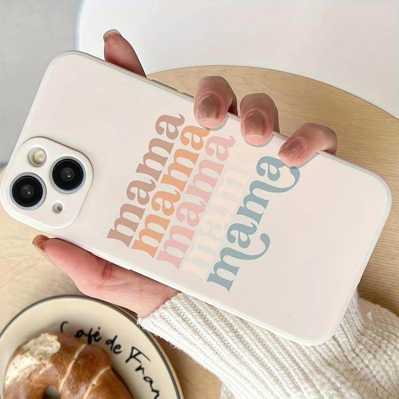 Letter Pattern Soft TPU Phone Case, Anti-drop Cellphone Protective Case, Total Protective Shockproof Mobile Phone Cover for iPhone