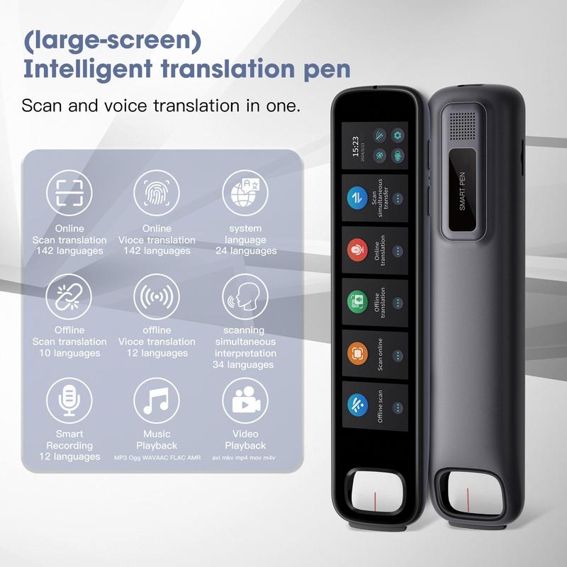 Translation Pen, 3.76Inch HD Screen Translation Pen (12-language Translate without Internet & 143-language Translate with Internet), Learning Device, Christmas Gift, Digital Products, Christmas 2024