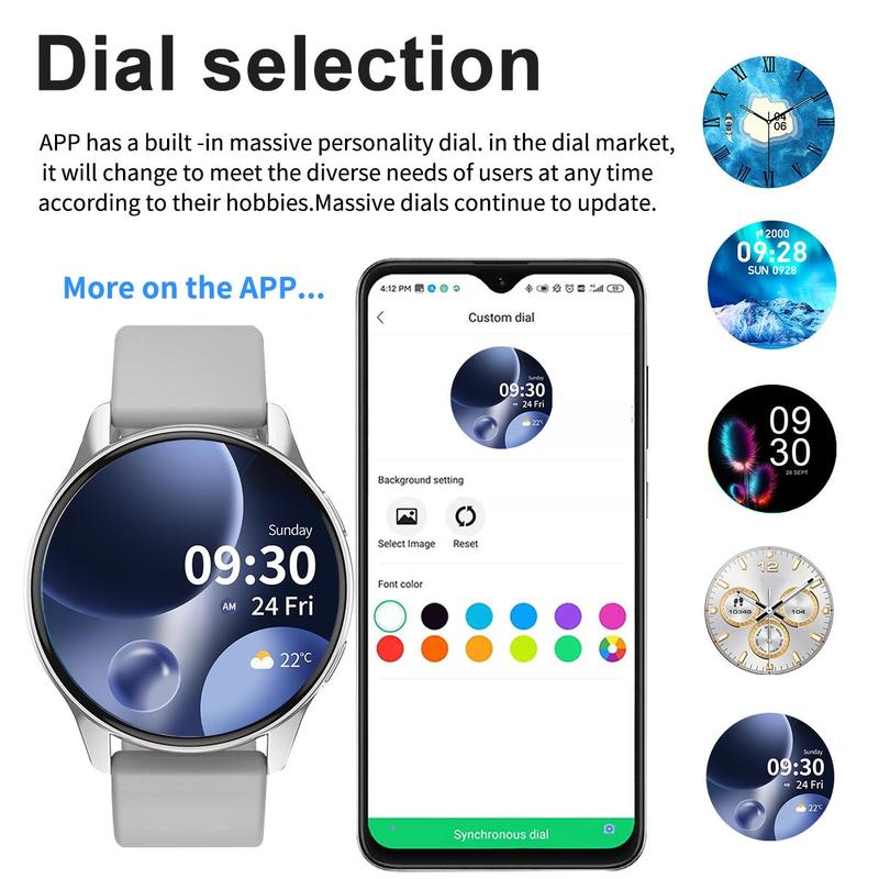 Multifunctional Smart Watch, Fashionable Digital Watch with Weather Forcast, Phone Call, Music Control, Sports Watch for Women & Men