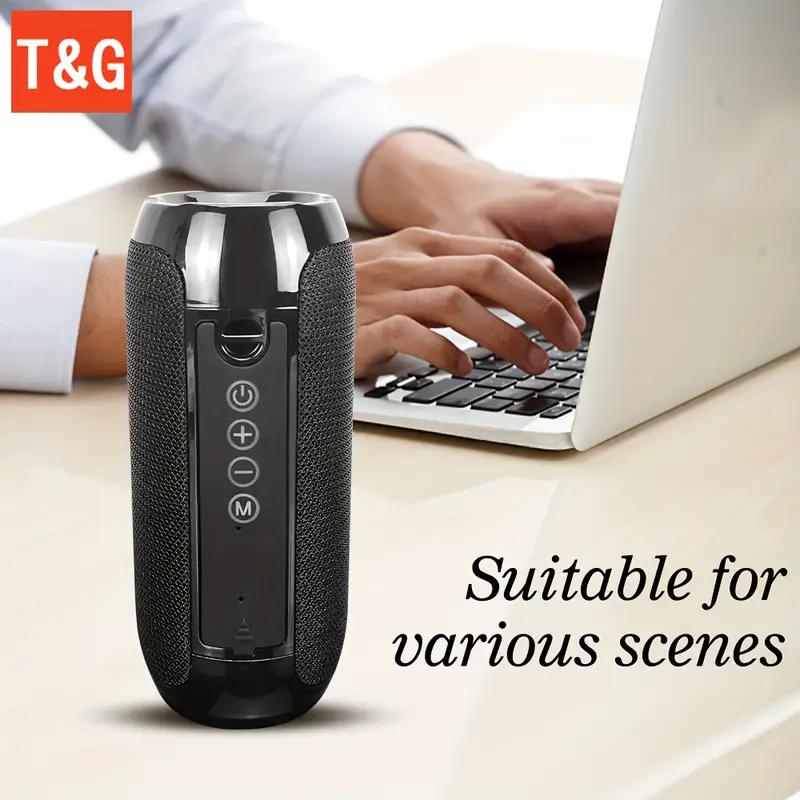 Portable Wireless TG117 HiFi Column Stereo Surround Loudspeaker with Hands-free, TF Card, AUX, and TWS Sound - Enjoy Music Play