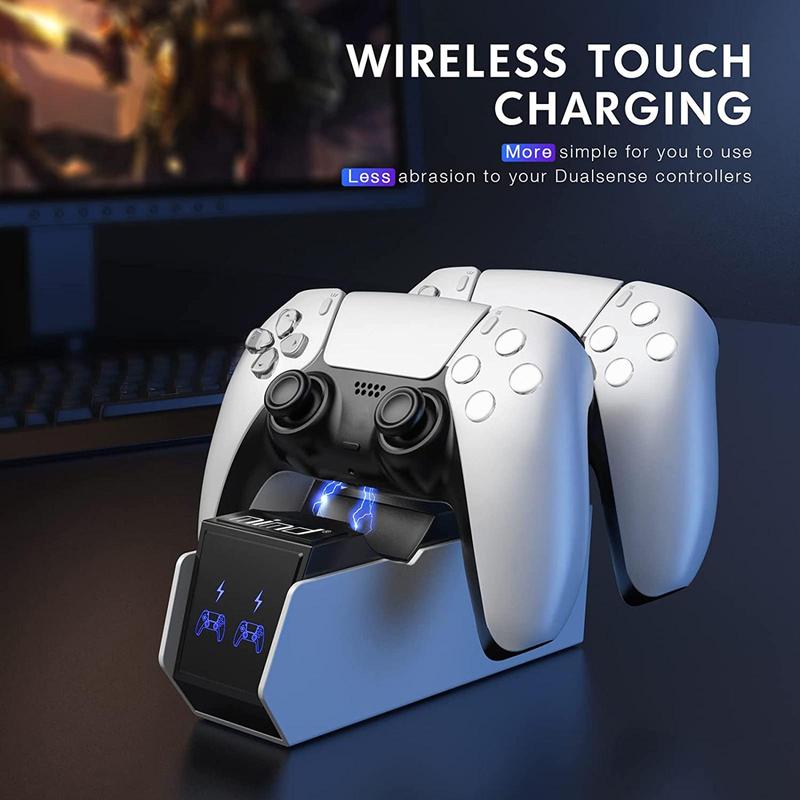 Controller Charger with Protective Chip LED Indicator, 2-Hour Fast & Safe Charging Charging Station for PS5 Controller