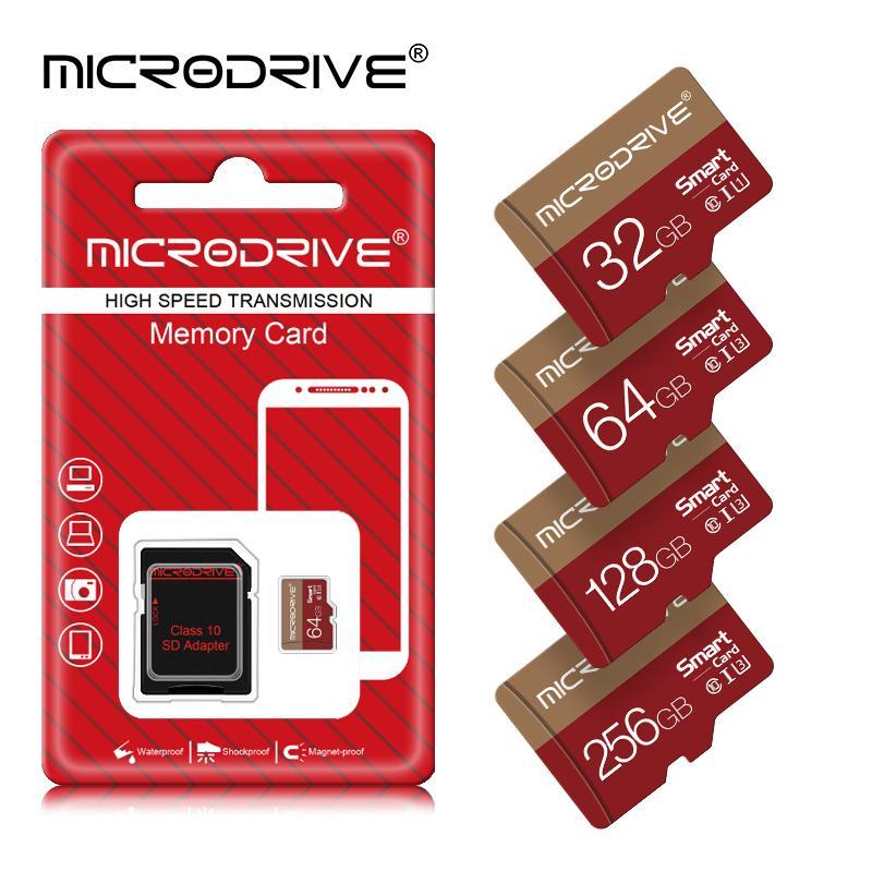 MICRODRIVE 32GB 64GB 128GB 256GB Micro SD Card, Class 10 U3 Memory Card with SD Adapter, Camera Accessories for Smartphone, Camera, Laptop, PC