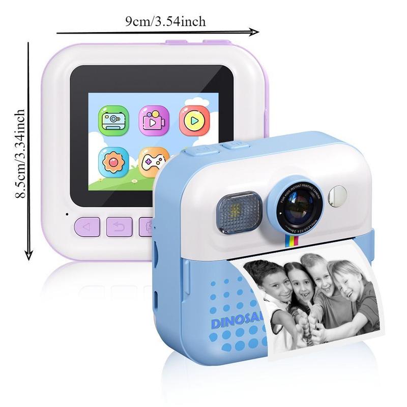 Instant Print Camera, 2.4 Inch Screen Digital Camera with Paper Set & 32G Memory Card, Selfie Video Camera, Gift for Boys & Girls