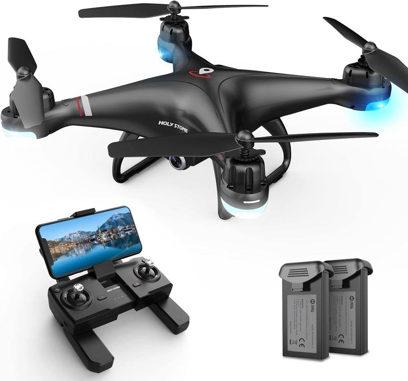 Holy Stone GPS Drone with 1080P HD Camera FPV Live Video, Quadcopter HS110G Upgraded Version, 2 Batteries, Altitude Hold, Follow Me and Auto Return, Easy to Use for Beginner Accessories Controller