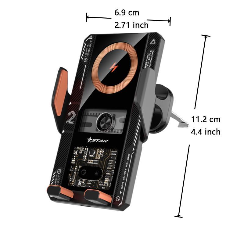 Car Phone Holder, 15W Wireless Charger, Mobile Phone Holder, Universal Air Vent Phone Holder for iPhone Samsung Xiaomi