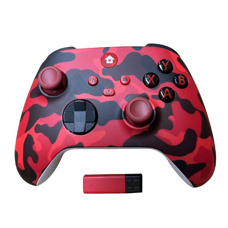 Xbox one Controller, 2.4GHz Wireless Controller for Xbox one with 3.5mm Audio Headset Jack, Wireless Xbox Controller for Xbox One X S Xbox One Series X S PC, Camo Red