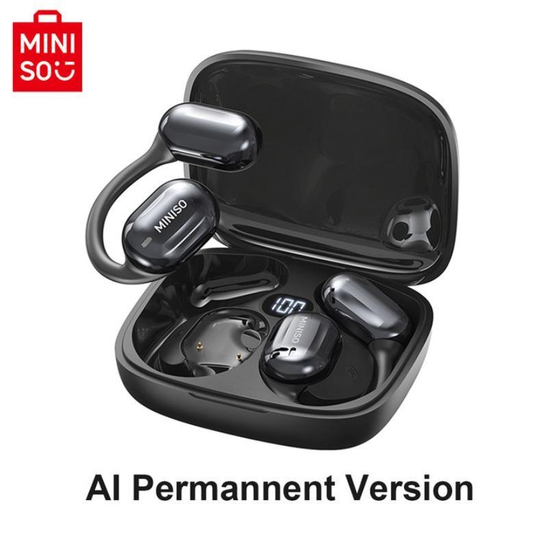 MINISO MS162 Open-ear Design Wireless Earphone, Rechargeable Bluetooth-compatible Earbuds with Built-in Microphone, HiFi Sound Quality Sports Earphone