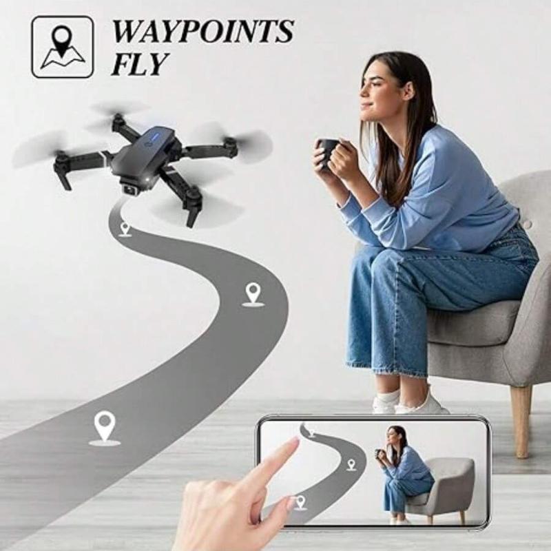 HUHU Drone With Camera For Adults, 1080p HD Foldable Drone With Stable Hover, 60° Flips, 3-Gear Speeds, One Key   Charging Adjustable