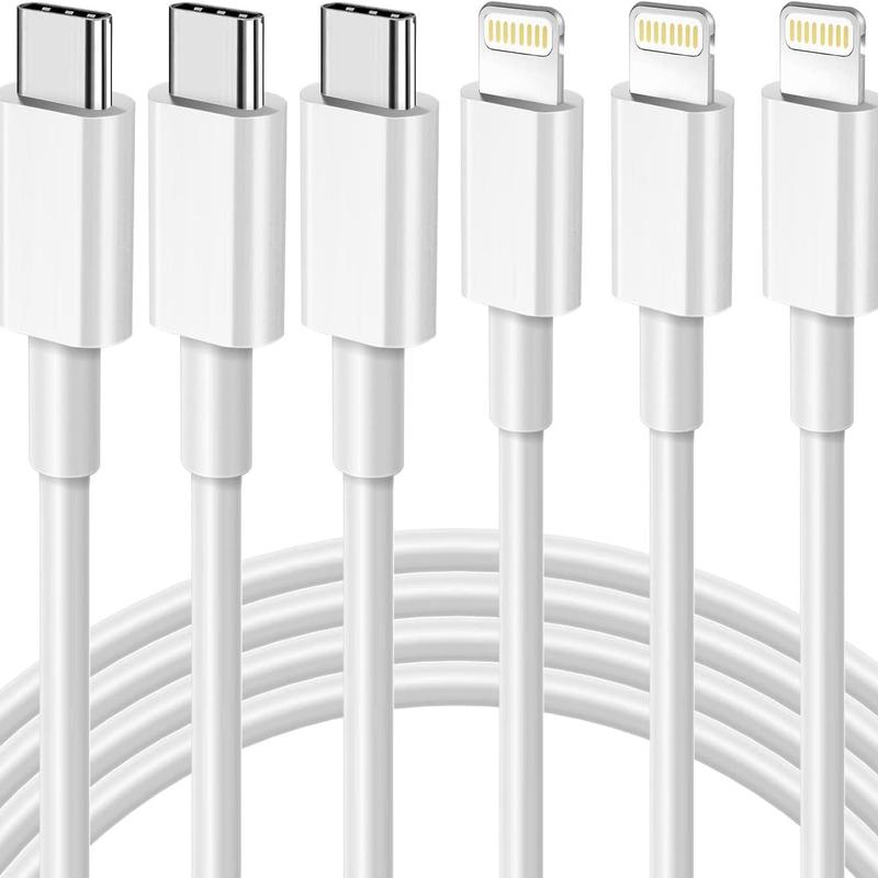 Eettvekd USB C Fast Charging Cable, 3 Counts PD Super Fast Charge Phone Charging Cable for Summer for iPhone 14 14 Pro 13 13 Pro 12 11 Pro X XS XR Phones