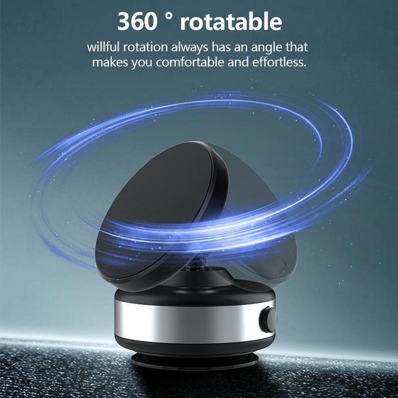 360° Rotatable Car Phone Holder, Car Electric Suction Cup Vacuum Magnetic Phone Holder, Universal Holder for Car Dashboard, Phone Accessories for Car